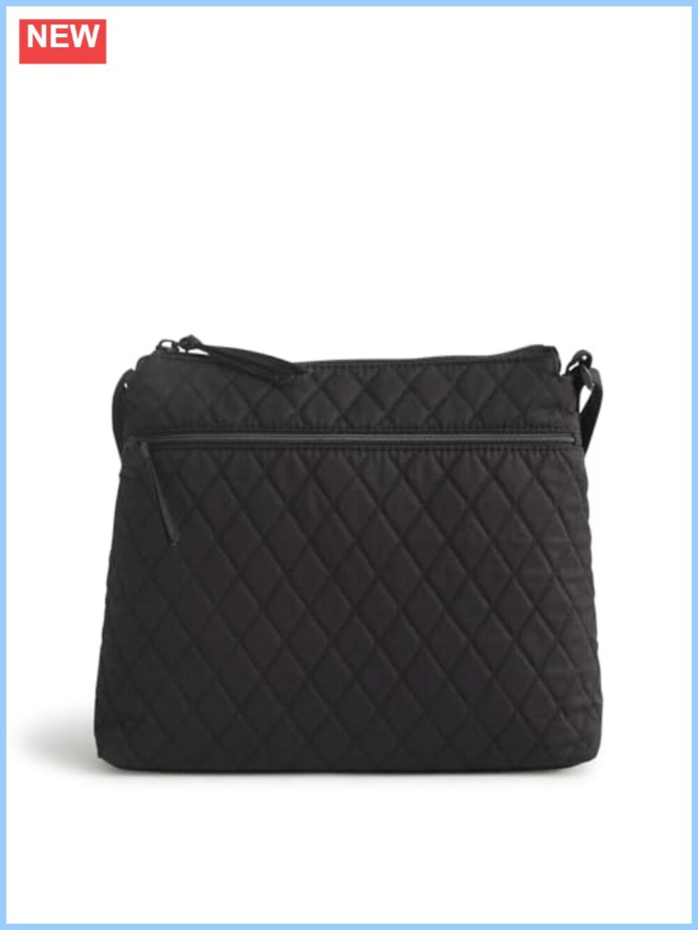 Premium Cotton Crossbody Bag with Adjustable Strap, 3 Zippered Compartments